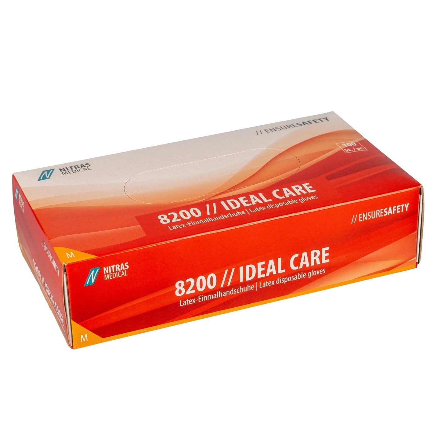 NITRAS IDEAL CARE, latex engångshandskar, naturlig färg