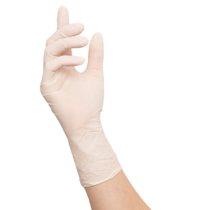 NITRAS IDEAL CARE, latex engångshandskar, vita