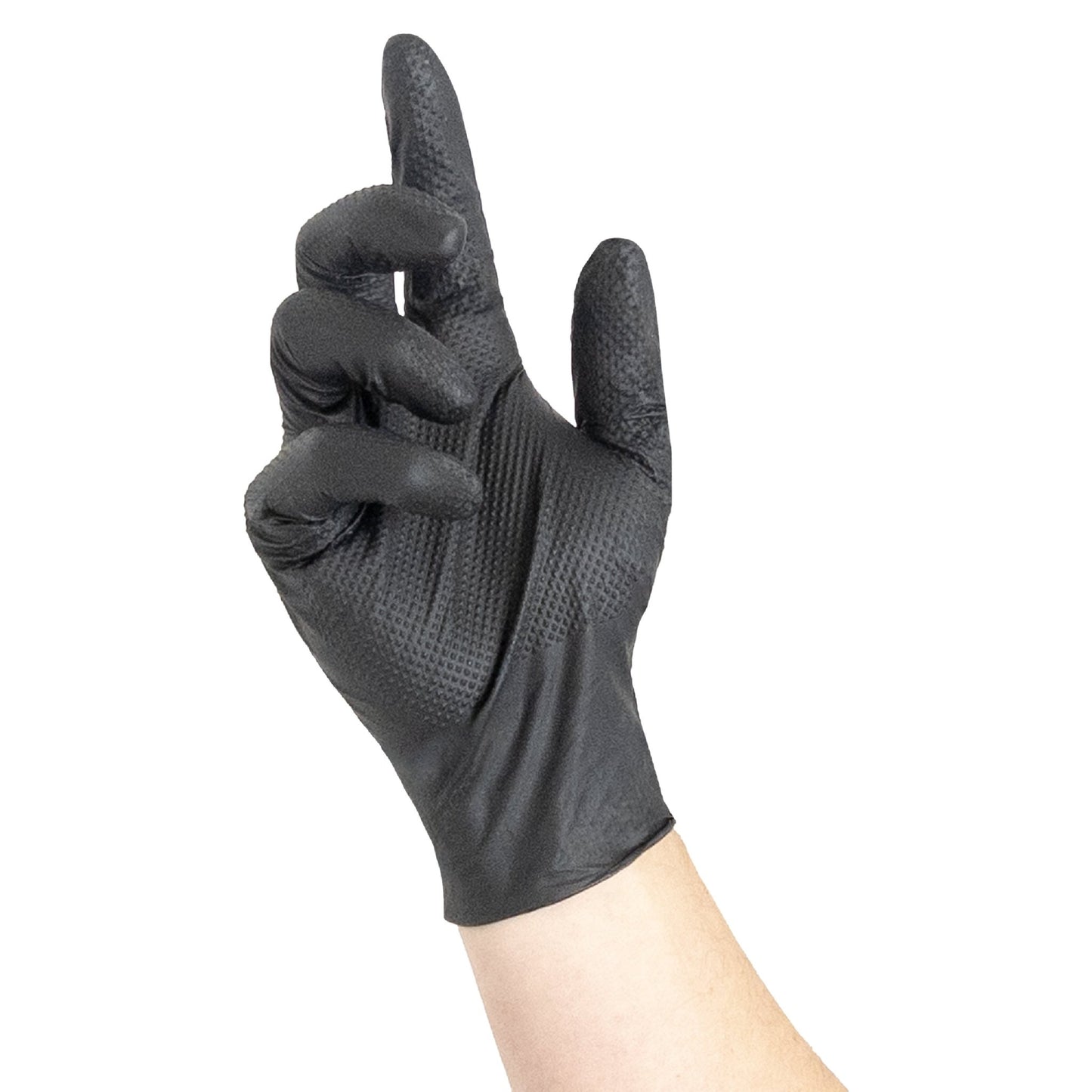 NITRAS TOUGH GRIP LIGHT, engångshandskar i nitril, svarta