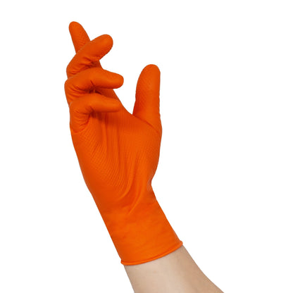 NITRAS TOUGH GRIP N, engångshandskar av nitril, orange