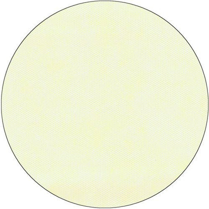 En enkel, ljusgul cirkel med en tunn svart kant på vitt, vars släta och jämna färg speglar den mjuka urvalsstilen av Starpak-bordsduken, tygliknande fleece från Starpak.