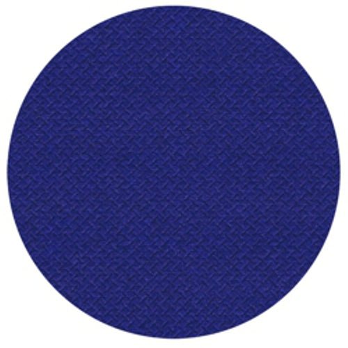 En kontinuerlig mörkblå cirkel har en subtil skraffurstruktur som speglar den eleganta ytan på sidenduk-bordsduken (24 m x 40 cm) från "ROYAL Collection" av PAPSTAR GmbH.