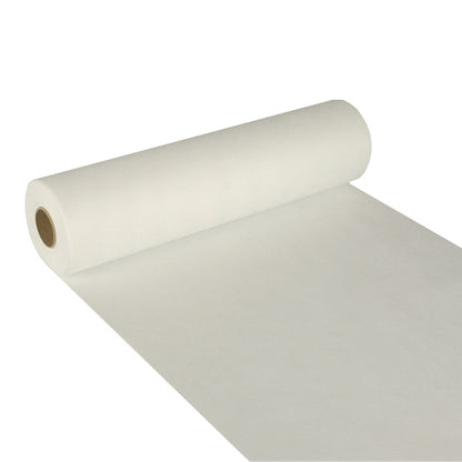 Starpak bordsduk "Soft Selection" (24 m x 40 cm) är en vit, tygliknande nonwoven-rulle med brun pappkärna – perfekt som en stilren bordsduk för alla tillfällen.