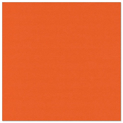 En enfärgad, lysande orange kvadratisk servett med diskret struktur - idealisk för bordsdekoration eller att kombinera med PAPSTAR GmbH 20 servetter "ROYAL Collection" 1/4-vikning 40 cm x 40 cm.