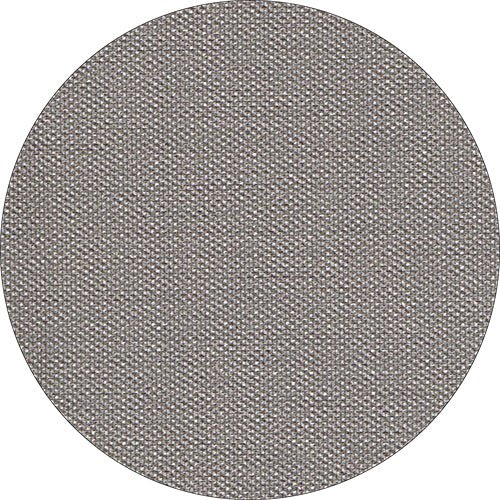 Ett cirkulärt mönsterstycke av grå Starpak 20 mittdukar, tyg-liknande fleece ”soft selection plus” (80 x 80 cm) visar en tät, jämn väv och genomgående enhetlig färg och struktur.