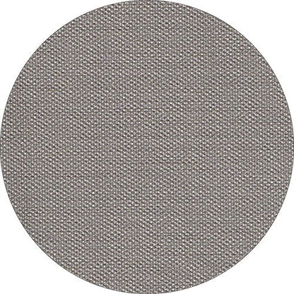 Ett cirkulärt mönsterstycke av grå Starpak 20 mittdukar, tyg-liknande fleece ”soft selection plus” (80 x 80 cm) visar en tät, jämn väv och genomgående enhetlig färg och struktur.