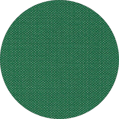 Eine Nahaufnahme einer grünen Starpak Tischdecke, stoffähnlich, Vlies "soft selection plus" zeigt das strukturierte Gewebe und die sichtbaren Fäden innerhalb eines runden Rahmens.