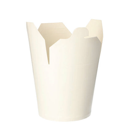 Starpak 50 snacklådor "To Go" fyrkantiga - 750 ml är enkla vita pappersbehållare för att ta med, med delvis öppna flikar, idealiska för take-away-beställningar och snacks. Märke: Starpak.