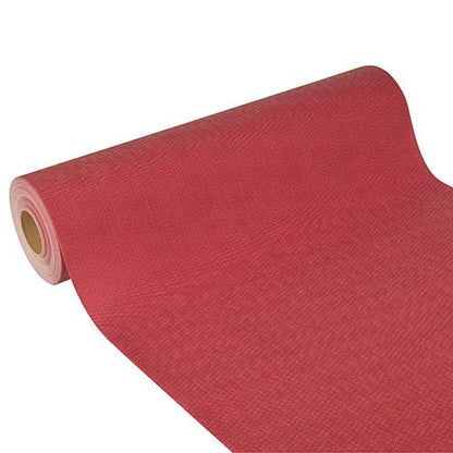 Starpak bordsduk av tyg-liknande fleece "Soft Selection Plus" (24 m x 40 cm) ses delvis på vit bakgrund - dess lätt sträva textur och diagonala riktning ger bilden elegans.