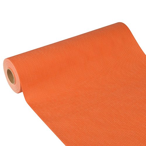 Starpak-bordslöparen "Soft Selection Plus" av tyg-liknande fleece (24 m x 40 cm) är delvis utrullad, visar struktur och cylindrisk form – idealisk som stilfull bordslöpare för speciella tillfällen.