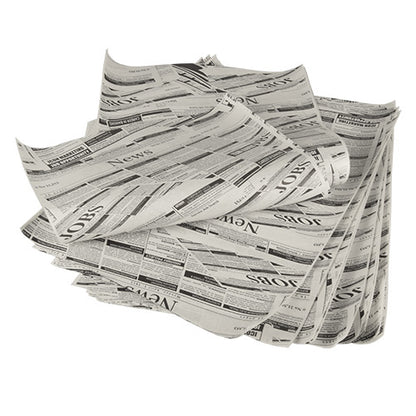 En hög PAPSTAR 5 omslagspapper „Newsprint“ från PAPSTAR GmbH (3cm x 2cm) med texten „NEWS“ och „JOBS“ ligger på en vit yta som påminner om traditionella omslagspapper.