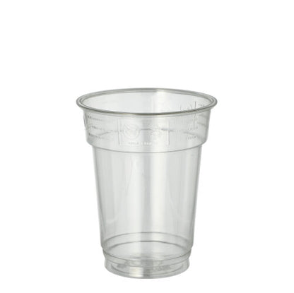 Den Starpak 40 dricksglas "Hurricane" PET 0,2l (Ø 7,8cm · 9,7cm) glasklar visas tom på vit bakgrund; engångsbägaren har en konisk form och en rullad kant. 40-pack från Starpak.