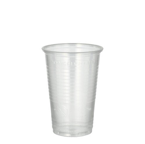 Starpak 25 drickbägare av PP (0,2l, Ø7,03cm, 9,9cm) är genomskinlig med horisontella ränder och lätt utsvängd kant – idealisk för resan.