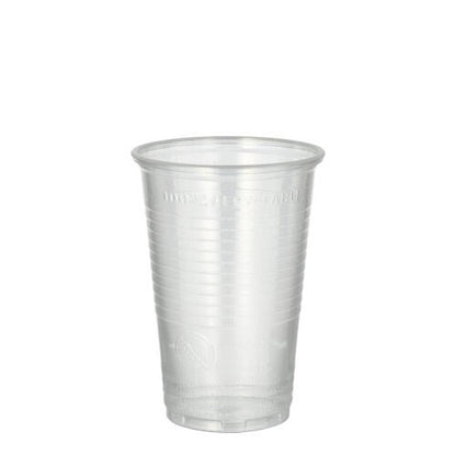Starpak 25 drickbägare av PP (0,2l, Ø7,03cm, 9,9cm) är genomskinlig med horisontella ränder och lätt utsvängd kant – idealisk för resan.