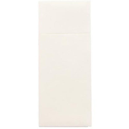 Starpak 100 bestickfickor, Airlaid 40 cm x 33 cm med bestickvikning, har en slät, krämfärgad rektangulär design med horisontell söm och är därför idealiska för användning i restauranger.
