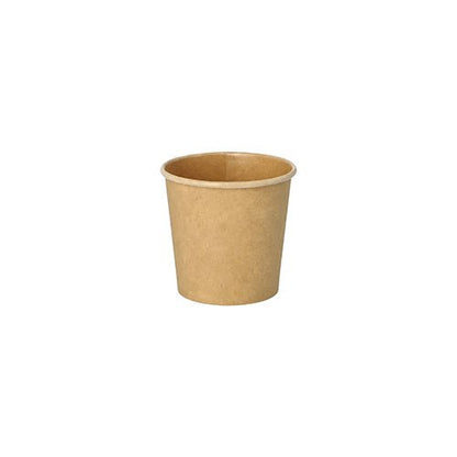 Den PAPSTAR 50 portionsbägare av brunt, återvinningsbart papper från PAPSTAR GmbH är cylindrisk med lätt utvidgad kant och passar perfekt för restaurangbranschen.