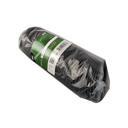 Ett paket med 50 vita runda kupolformade lock av C-PLA från PAPSTAR GmbH, 2,1 cm hög, i en genomskinlig förpackning med en grön-vit etikett med tekniska data, streckkod och information om mångsidiga användningar.