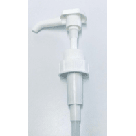 Ein weißer Dr. Schnell Dosierhilfen Dispenser der DR.SCHNELL GmbH & Co. KGaA steht, von oben betrachtet, auf einem schlichten, hellen Untergrund - perfekt, um Reinigungsmittel präzise und bequem zu dosieren.