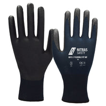 NITRAS FLEXIBLE FIT MF, monteringshandskar, mörkblå/svart
