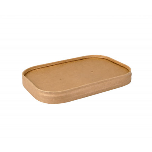 Der PAPSTAR Deckel für Verpackungsbecher von PAPSTAR GmbH ist ein brauner, rechteckiger Kartondeckel (17,3x12,3 cm) mit abgerundeten Ecken und zwei Löchern - ideal als Verpackungsbecher-Deckel. Die Packung enthält 25 Stück.