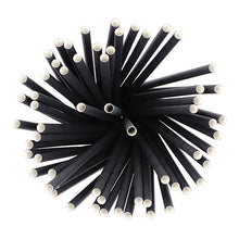 Draufsicht auf PAPSTAR 500 Shake-Halme Papier Ø 8 mm · 25 cm von der PAPSTAR GmbH, radial angeordnet mit weißen Enden nach außen; Diese umweltfreundlichen, biologisch abbaubaren Papierhalme sind umweltfreundliche Papierstrohhalme.