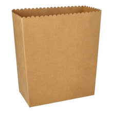 De PAPSTAR popcornlådor fyrkantiga, bruna (19,2x15,8x8 cm, stora) från PAPSTAR GmbH-folie (50 stycken) - är en rektangulär brun behållare med vågig kant, idealisk för miljövänliga evenemang.