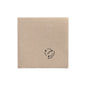 De PAPSTAR servetterna 1/4-vikning, 20x20 cm natur av återvunnet papper (100 stycken) från PAPSTAR GmbH är en brun, återvunnen servett med svart "100% återvunnet"-stämpel och återvinningssymbol på vit bakgrund.