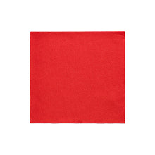Abgebildet ist eine einzelne rote PAPSTAR Servietten 1/4-Falz Serviette (24x24 cm, "DAILY Collection", 20 Stück) der PAPSTAR GmbH vor weißem Hintergrund.