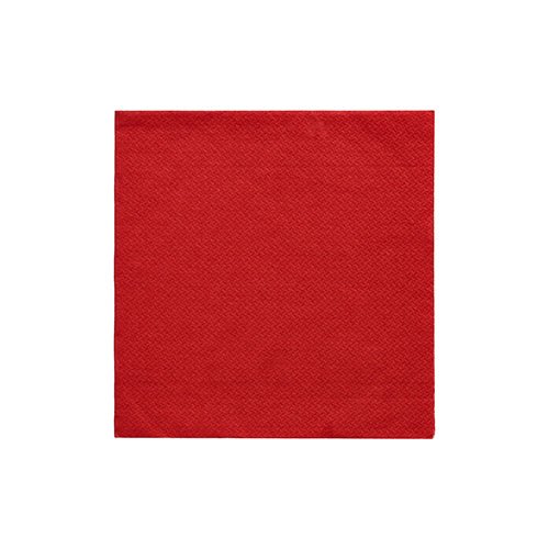 Den vinröda, kvadratiska pappersservetten från DAILY-kollektionen av PAPSTAR GmbH (24x24 cm, 1/4-vikning, 20-pack) står centralt på vitt och ger varje dukat bord en enkel elegans.