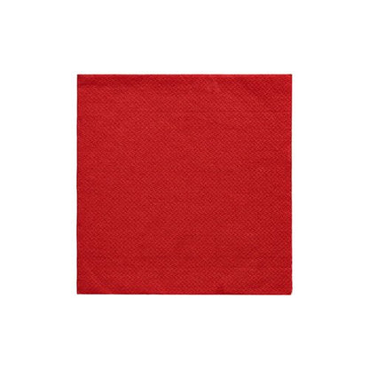 Den vinröda, kvadratiska pappersservetten från DAILY-kollektionen av PAPSTAR GmbH (24x24 cm, 1/4-vikning, 20-pack) står centralt på vitt och ger varje dukat bord en enkel elegans.