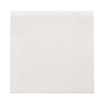 En enkel vit PAPSTAR 150 servetter "DAILY Collection" pappersservett (32 x 32 cm, 1/4-vikning) från PAPSTAR GmbH är utfälld och ligger platt på en vit bakgrund, vilket framhäver dess rena textur och yta.