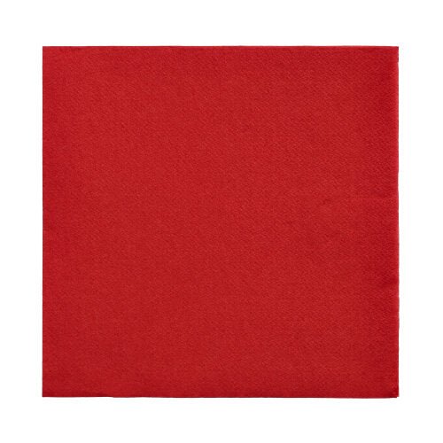 En 150 servetter "DAILY Collection" (1/4-vikning, 32x32 cm) från PAPSTAR GmbH är avbildad i enfärgad röd på vit bakgrund och består av högkvalitativt papper utan synliga mönster eller designer.