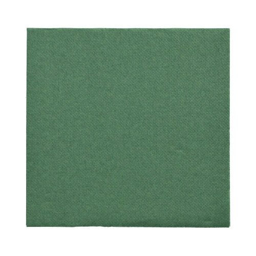 En enskild 150 servetter "DAILY Collection" 32 x 32 cm från PAPSTAR GmbH i grönt är prydligt vikt på vit bakgrund, med en enfärgad färg och ett diskret strukturmönster för ett högkvalitativt utseende.
