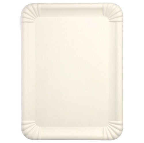 De PAPSTAR serveringsfat av sockerrör "pure" fyrkantig 26x35 cm, vit (25 stycken) från PAPSTAR GmbH är enkla, rektangulära, krämfärgade engångstallrikar med avrundade kanter och räfflade hörn - idealiska som miljövänliga engångsserveringsfat.