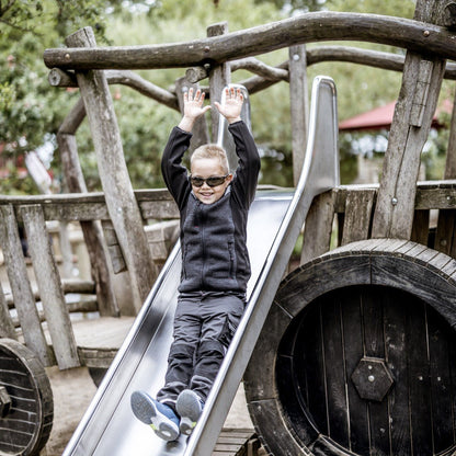 NITRAS MOTION TEX KIDS, stickad softshelljacka, svart