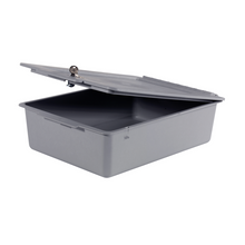 Numatic förvaringsfack 120 mm djup med lock utan fack, grå | Förpackning (1 st)