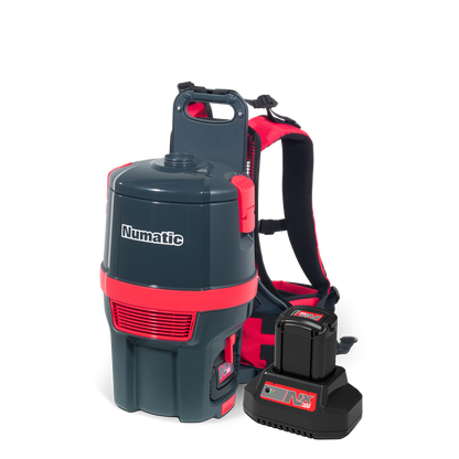 Numatic batteri ryggsäcksdammsugare RSB150NX/1, grafit, tillbehörsset AA30E | Förpackning (1 st)