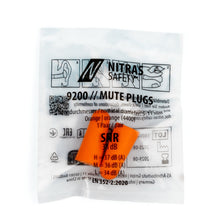 NITRAS MUTE PLUGS, öronproppar, orange, EN 352-2, 250 par / box PU | Förpackning (1 st)