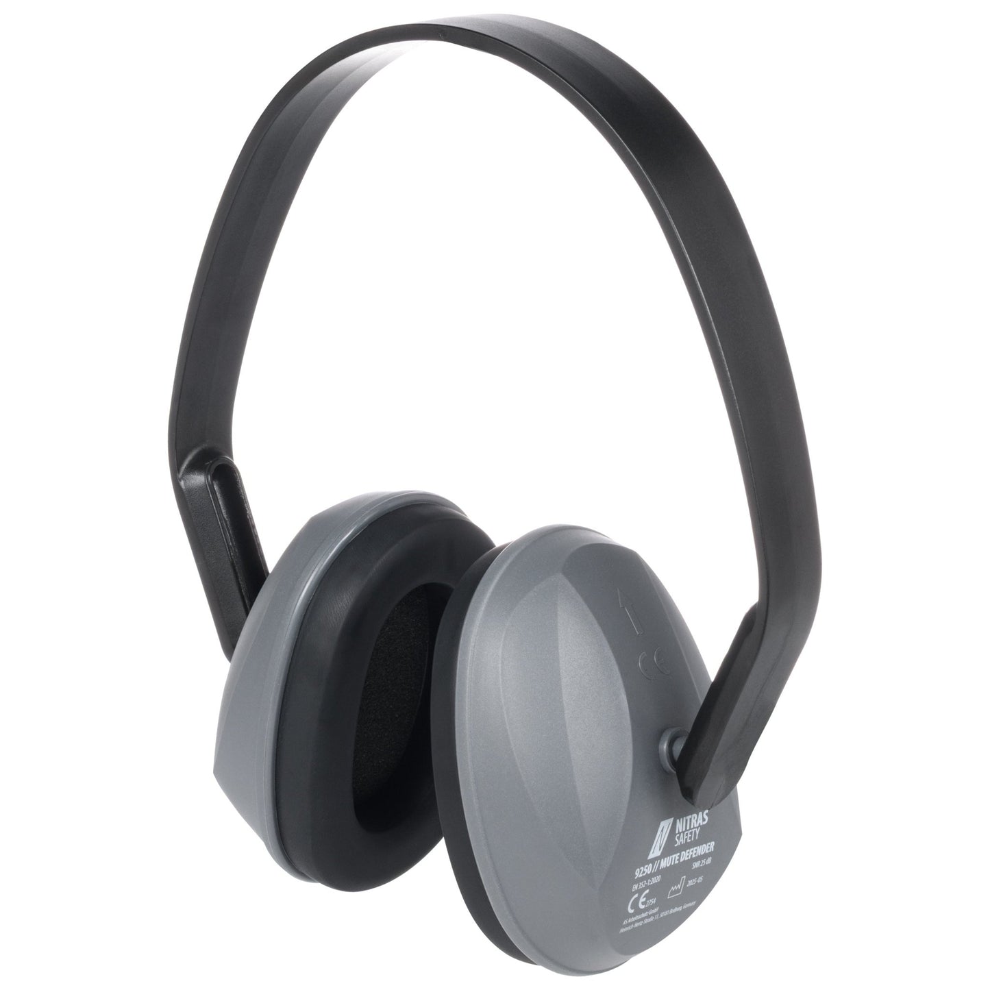NITRAS MUTE DEFENDER, hörselkåpor, antracit / svart, EN 352-1 plast | Förpackning (1 st)