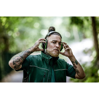 NITRAS MUTE DEFENDER PRO, hörselkåpor, svart/grön, EN 352-1 plast | Förpackning (1 st)