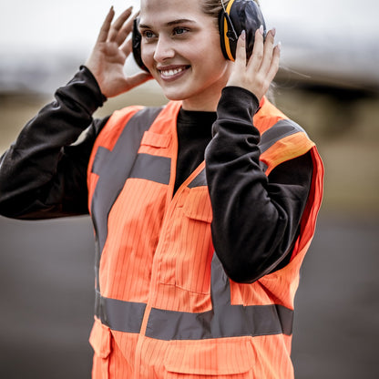 NITRAS MUTE DEFENDER PRO, hörselkåpor, svart/gul, EN 352-1 plast | Förpackning (1 st)