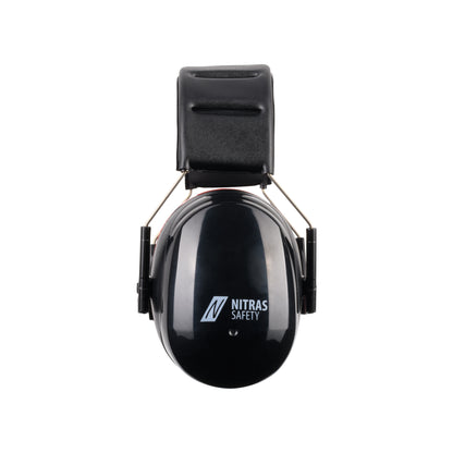 NITRAS MUTE DEFENDER PRO, hörselkåpor, svart/röd, EN 352-1 plast | Förpackning (1 st)