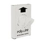 En vit kartong med texten "Abena Re-Seller GmbH Hygienepåse, 12,5 x 24,5 cm, 15 my HDPE, Vit" dispenserar en påse från en rund öppning - idealisk för en organiserad och lättillgänglig avfallshantering. Varje kartong innehåller 25 förpackningar.