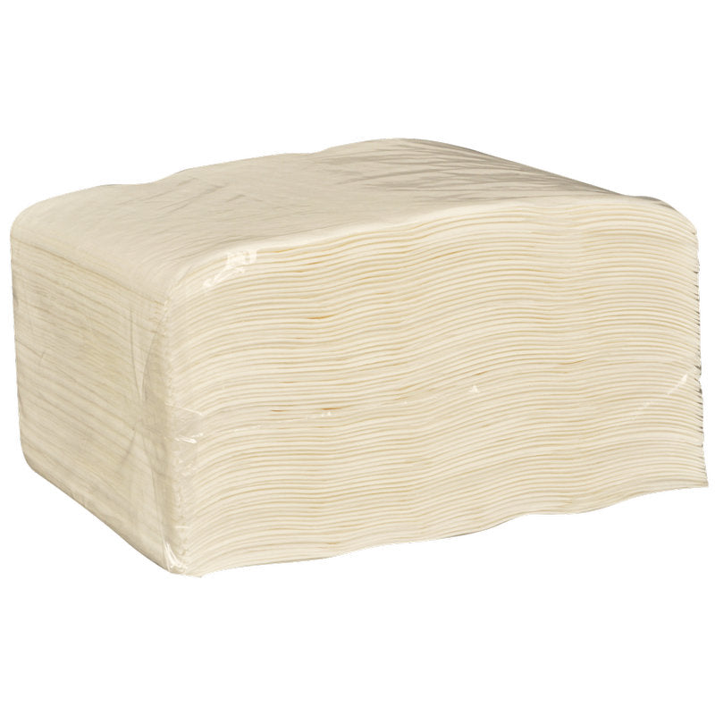 En storpack med 120 vita Abena Re-Seller GmbH engångstvättlappar, papper 6-lager (19x26 cm), förpackade i klar plast - idealisk för vårdanläggningar.