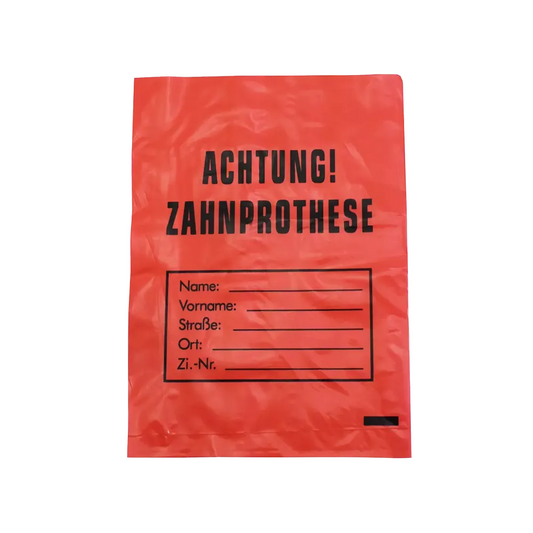 AMPRI LDPE Denture Bag röd 17 x 24 cm | Kartong (1 förpackningar)