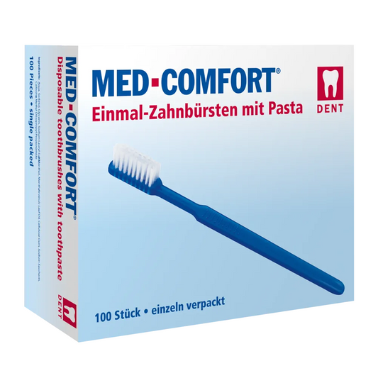 Med Comfort Dental PS en -off tandborste, färgblå - 100 stycken