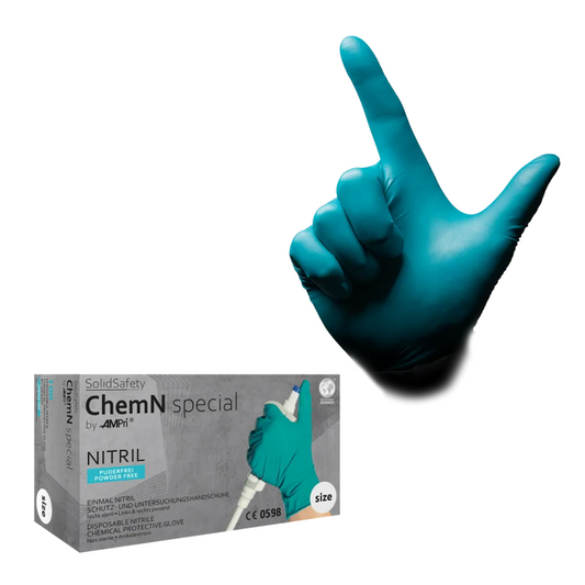 Ampri SolidSafety Chemn Special Nitril Chemical Protection Gloves S - XXL