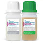 Dr. Schumacher PERFEKTAN DUO EFFECT | Set (800 ml) från Dr. Schumacher GmbH innehåller två flaskor: en oxidativ komponent med vit kork och ett alkaliskt desinfektionsmedel med grön kork för professionell användning.