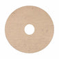En platt, rund, beige skiva med mittelhål, liknande Arcora Filz Profi Schafswolle Polierpad (17", 432 mm) från Arcora International GmbH för polering av trägolv med maskiner upp till 350 U/min. Bakgrunden är vit.