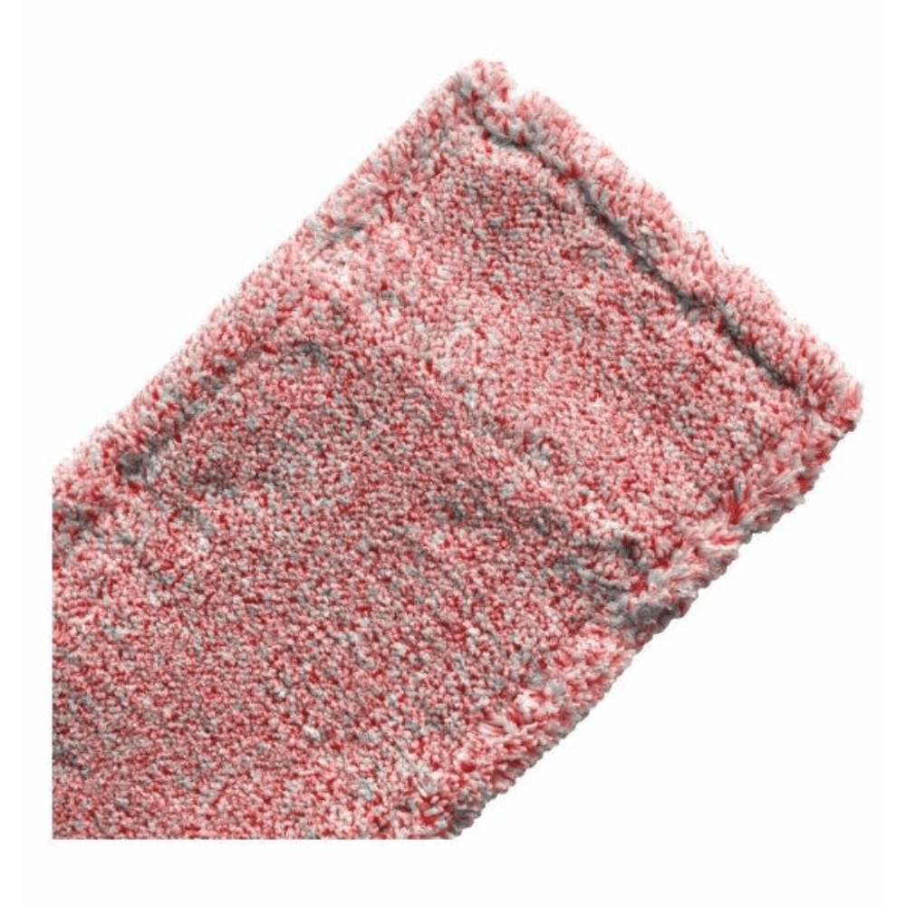En närbild av två rosa och grå Arcora Micro Red - Fc Ohne Deckblatt-trasor från Arcora International GmbH visar deras mjuka, strukturerade mikrofibergarn-yta och de vadderade kanterna - idealiskt för smutsupptagning vid underhållsrengöring.